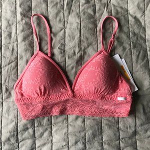 NWT Calvin Klein lined lace triangle bralette